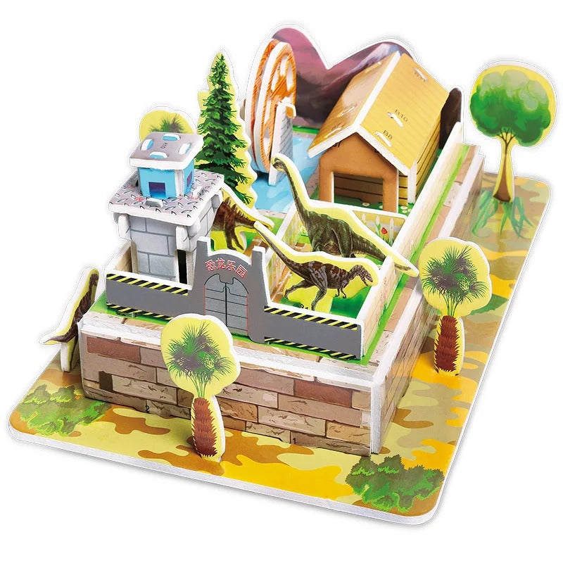 Puzzle 3D Cartoon Casa e Castello  Giocattoli Educativi Fai da Te