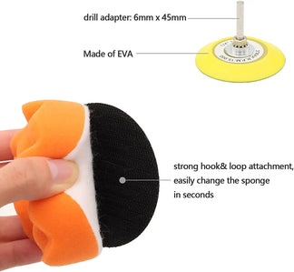 Polishing with car restoration kit 41 pcs abrasive discs and polishing swabs