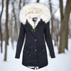 Parka Lungo Da Donna | idrorepellente ed Elegante con Pelliccia Sintetica