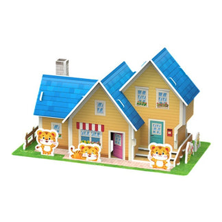 Puzzle 3D Cartoon Casa e Castello  Giocattoli Educativi Fai da Te