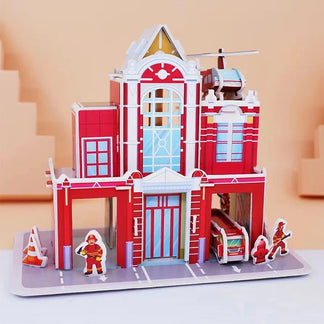 Puzzle 3D Cartoon Casa e Castello  Giocattoli Educativi Fai da Te