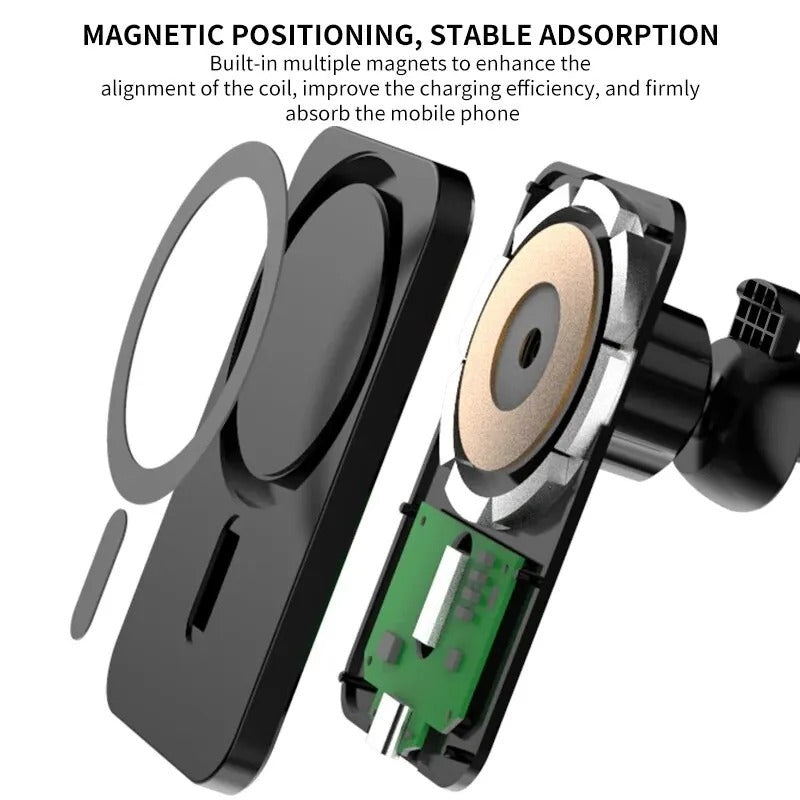 Wireless charger for car support magsafe for iPhone