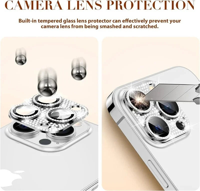 Custodia Protettiva Diamantata per la Fotocamera dell' iPhone dal 13 al 15