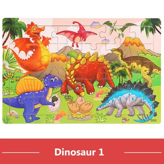 Puzzle in Legno 3D Animali e Traffico  30 Pezzi Educativi