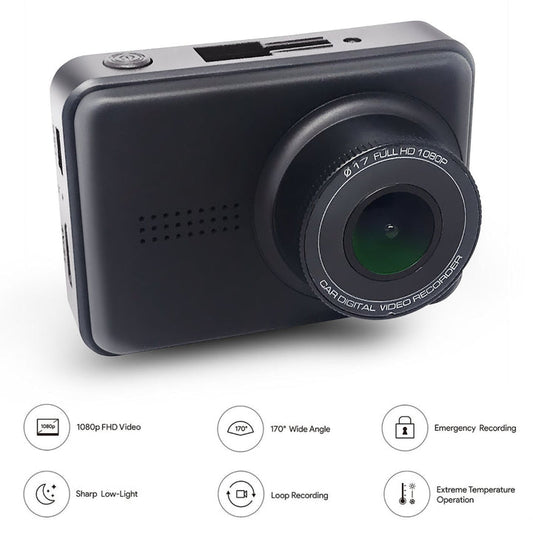 Dash Cam DVR Cam Telecamera per Auto 1080P Alta Risoluzione HD, Grandangolo 165°