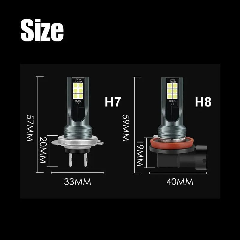 H7 H11 LED Headlight Bulbs 6500K 80W Set MigliorPrezzi.com