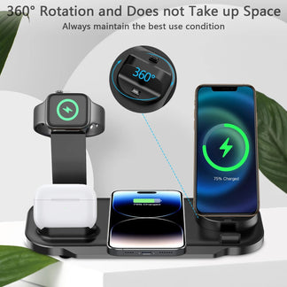 Wireless charger support 7 in 1 from 30W for iPhone and Apple Watch