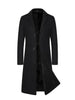 Cappotto lungo da uomo – Vestibilità sartoriale – Effetto lana – Revers a lancia – Chiusura a tre bottoni