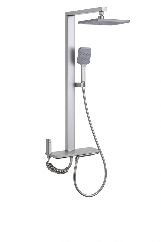 <tc>Shower Set™ | Modern Design with Rainfall Head &amp; Storage Shelf

</tc>