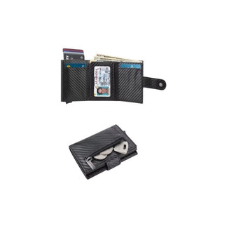 Card holder wallet - Safe button closure ™
