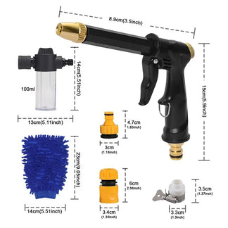 High pressure gun for car cleaning kit