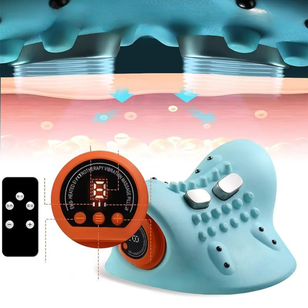 <tc>Neck Massager Pillow for Cervical Pain Relief and Muscle Relaxation</tc>
