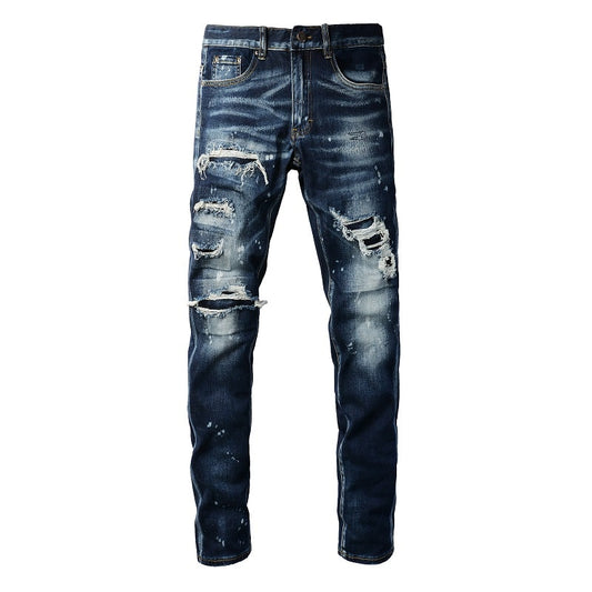Denim Slim Fit™ | Strappi Multipli e Lavaggio Sbiadito