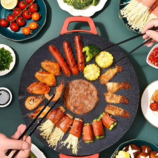 Electric non -stick pan ™ | Pan for no smoke grill for the home