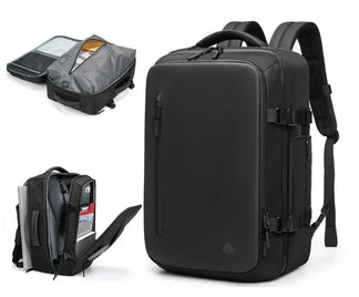 Multi-task travel backpack with vacuum compression