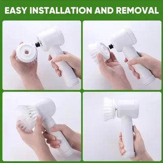 Multifunctional electric brush for kitchen and bathroom