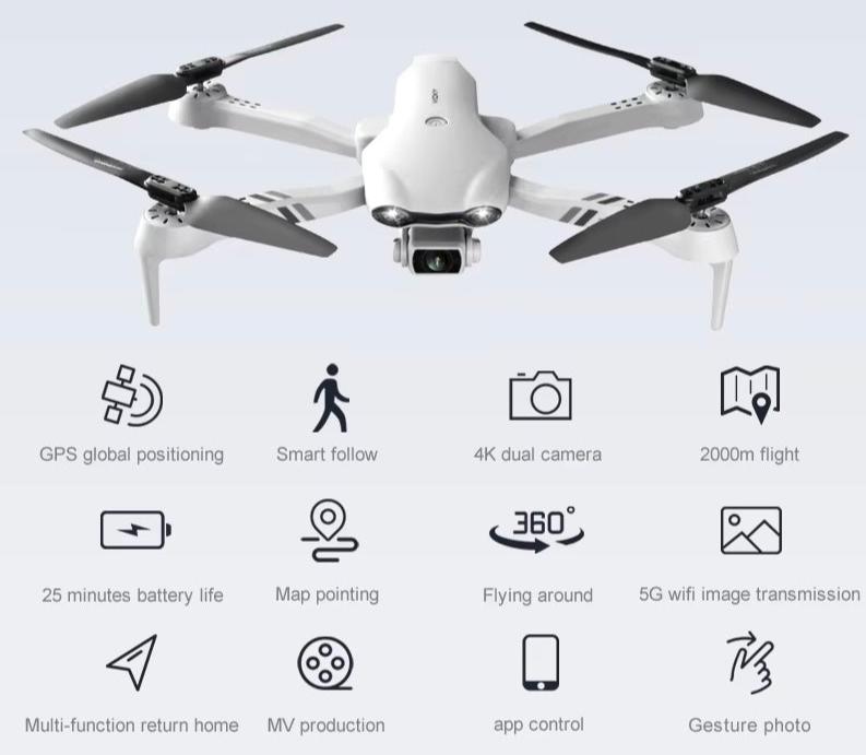 Drone 8K ultra HD con gps incorporato