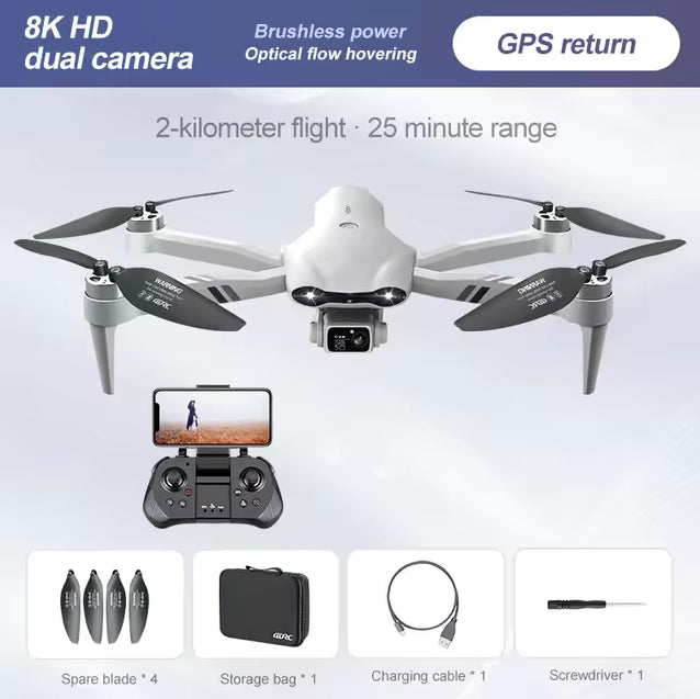 Drone 8K ultra HD con gps incorporato