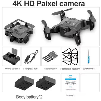Mini Drone 4k HD with double free battery!