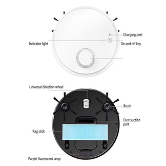 3-in-1 ultra-thin vacuum cleaner robot: wash and sucks!