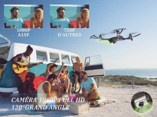Quadricottero radio controlled with 1080p Full HD video camera with 120 ° angle