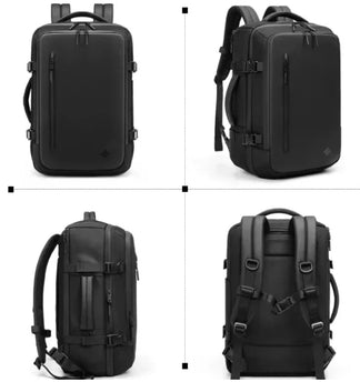 Multi-task travel backpack with vacuum compression