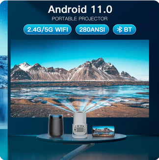 Mini Android 11 projector with Wifie Bluetooth