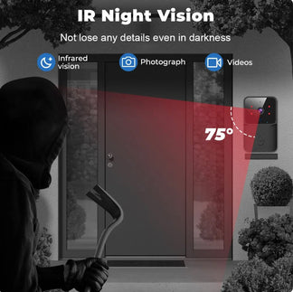 Wireless WiFi bell with battery -powered camera