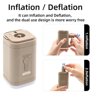 Wireless portable compressor with free cushion