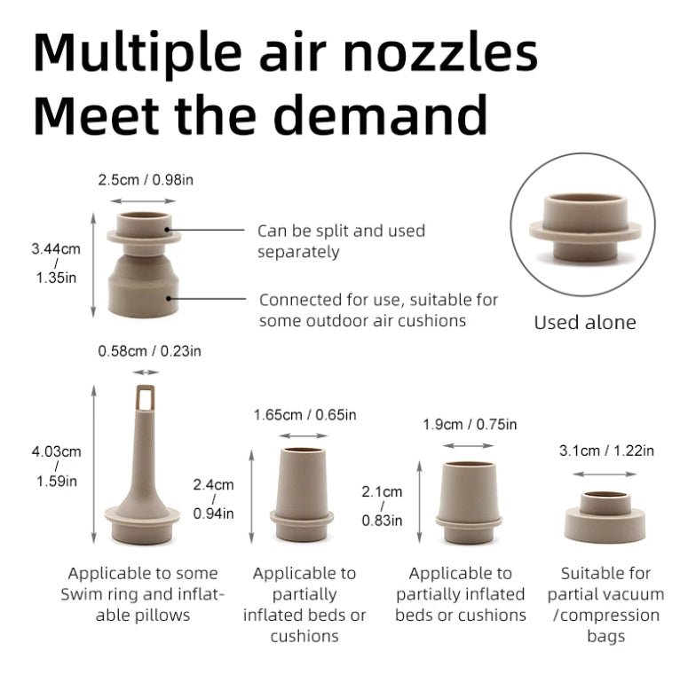 Wireless portable compressor with free cushion