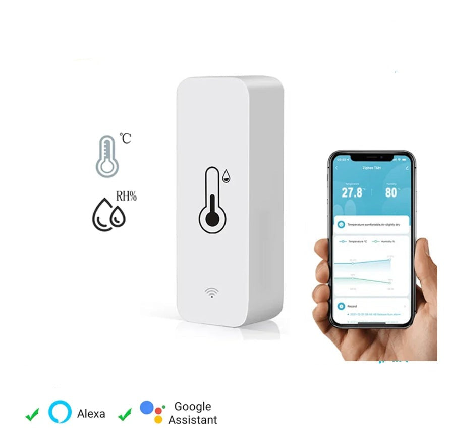 Rivelatore di temperatura e umidità  compatibile con Alexa