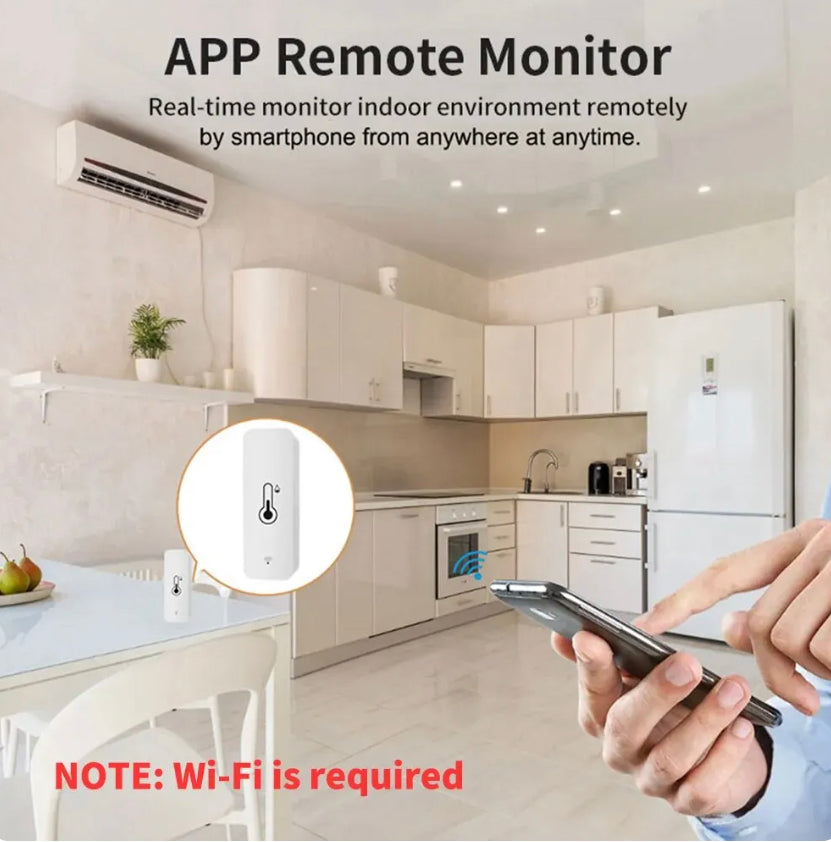 Rivelatore di temperatura e umidità  compatibile con Alexa