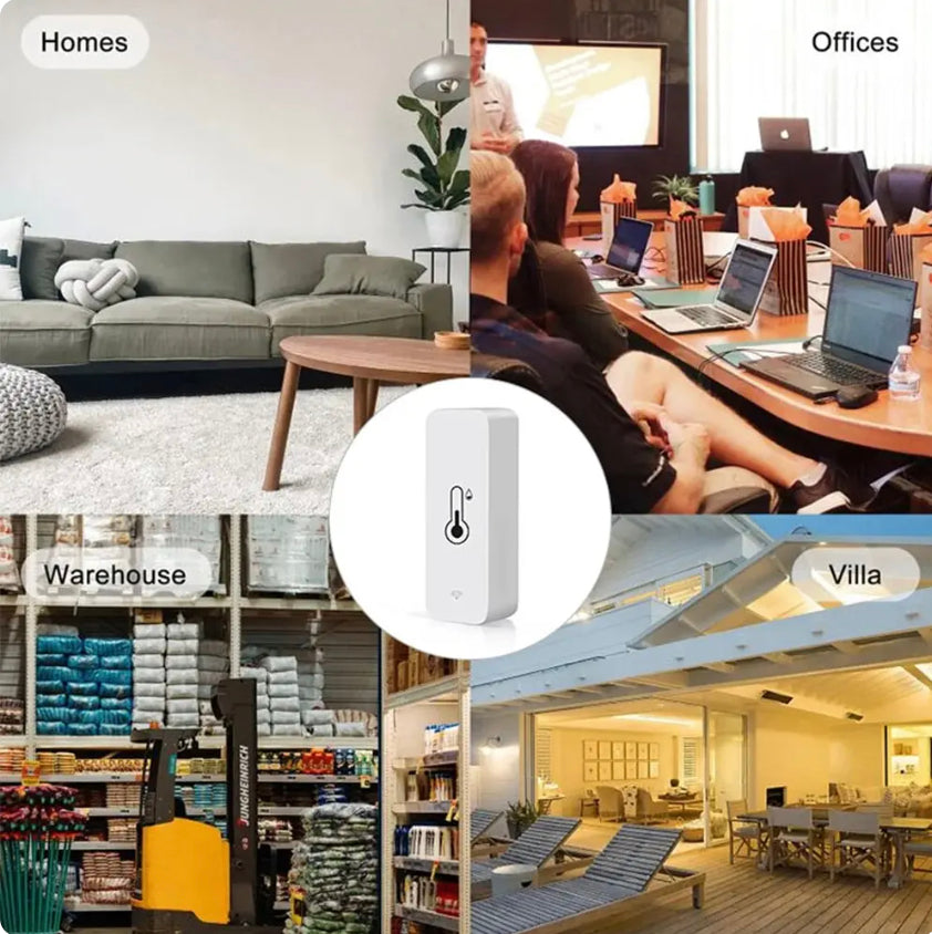 Rivelatore di temperatura e umidità  compatibile con Alexa
