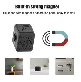Mini HD spy camera with wifi connection, night vision and movement detection