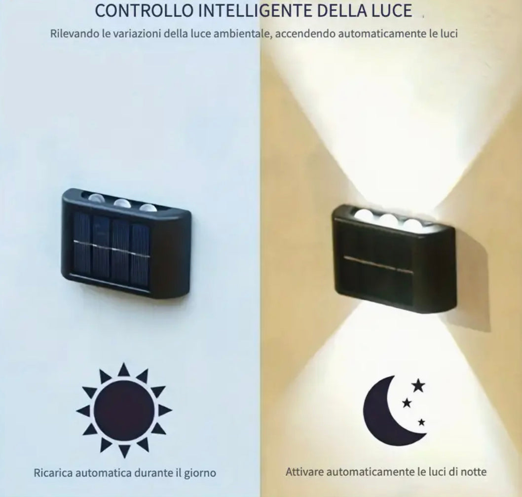 Lampada solare a LED per giardino