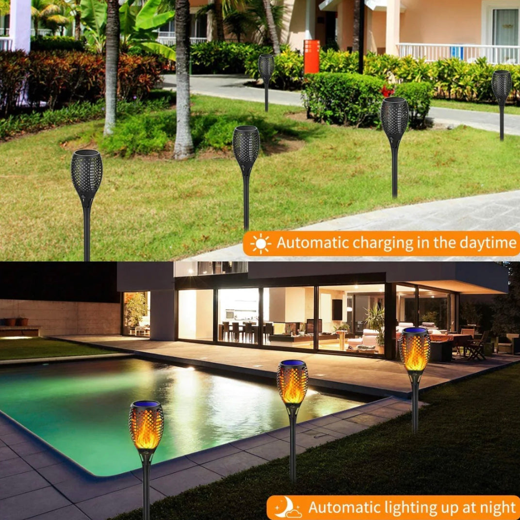 2 waterproof garden flame flame flame string torches