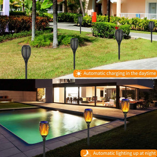 2 waterproof garden flame flame flame string torches