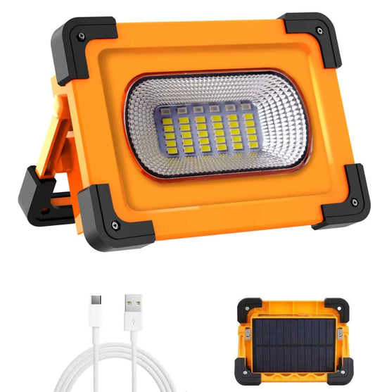 60W LED camping light - Rechargeable lighthouse with solar energy and USB