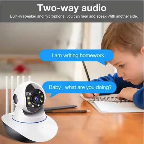 Camera Wireless Ip Home Sicurezza Videocamera Wifi 720p Notte Vision Antenna Doppia