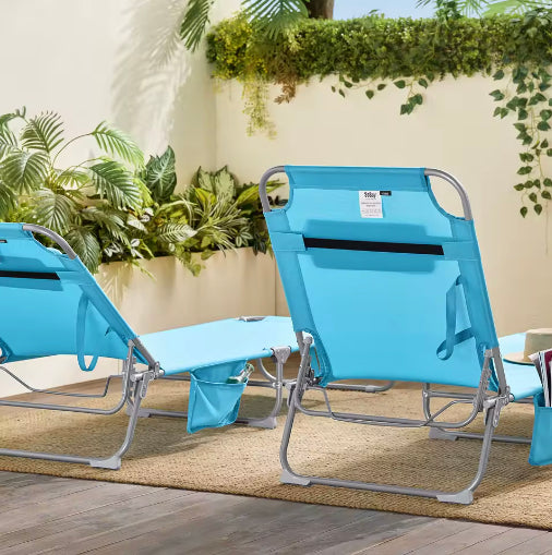 Lettino Mare Pieghevole™ | Comfort Regolabile e Borsa Integrata
