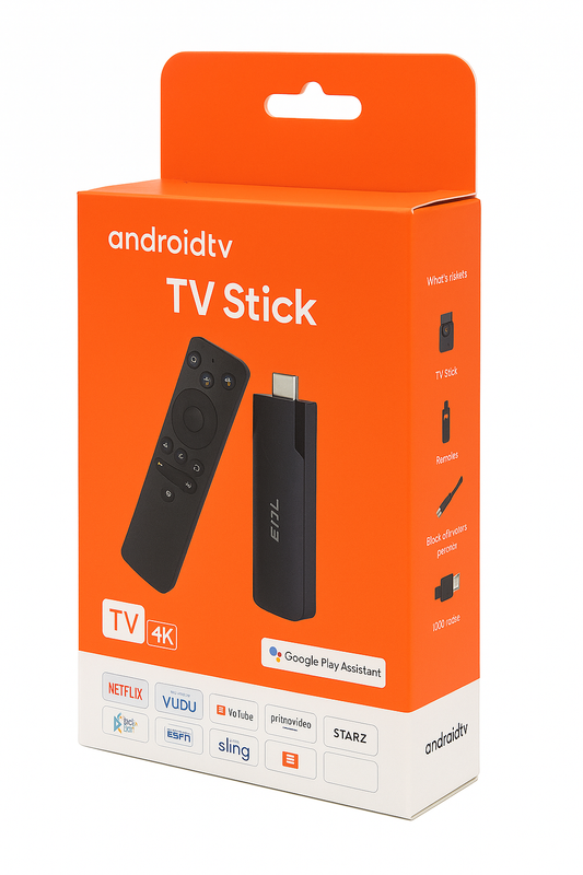 Smart TV Android 4K-8GB RAM, 128GB, Fast Wi-Fi and mouse remote control