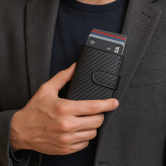 Card holder wallet - Safe button closure ™