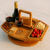 Tavolino da Picnic in Legno | Tavolo Portatile per Vino e Aperitivi