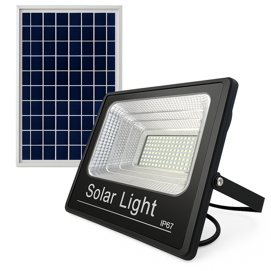 Solar ™ ™ 500W led spotlight with sensor and panel