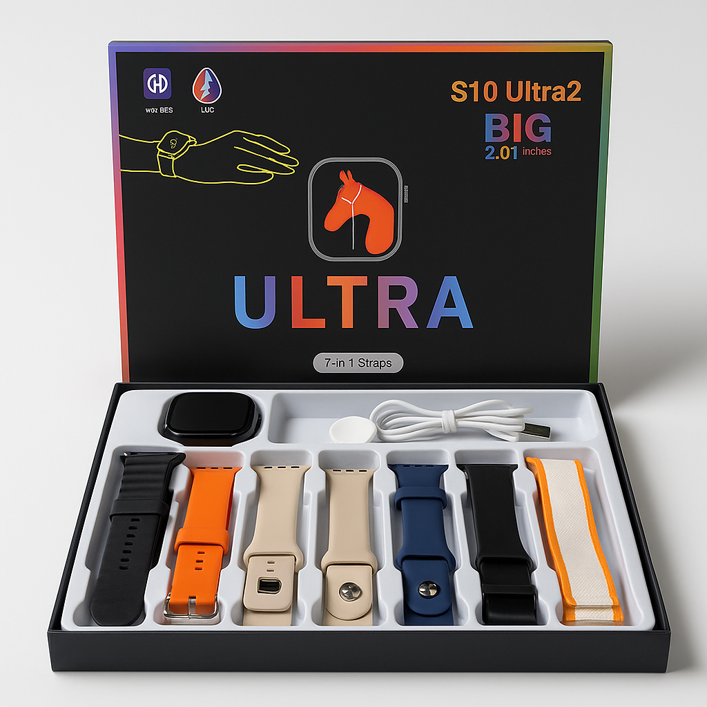 <tc>Smartwatch Ultra™ | 2.01” Display with GPS, Notifications &amp; 7 Free Straps</tc>