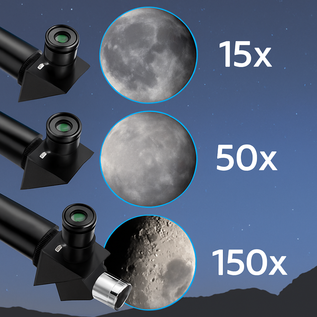 <tc>SkyZoom™ | 15x-150x HD Reflector Telescope with Built-in Scope</tc>