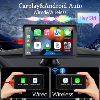 Carplay and Android Auto 7 -inch multimedia screen with Bluetooth and FM for cars