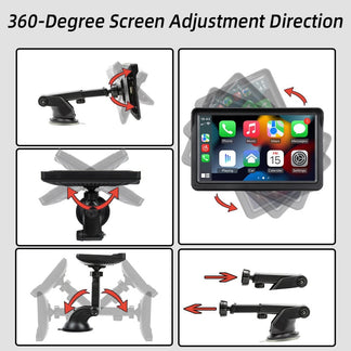 Carplay and Android Auto 7 -inch multimedia screen with Bluetooth and FM for cars
