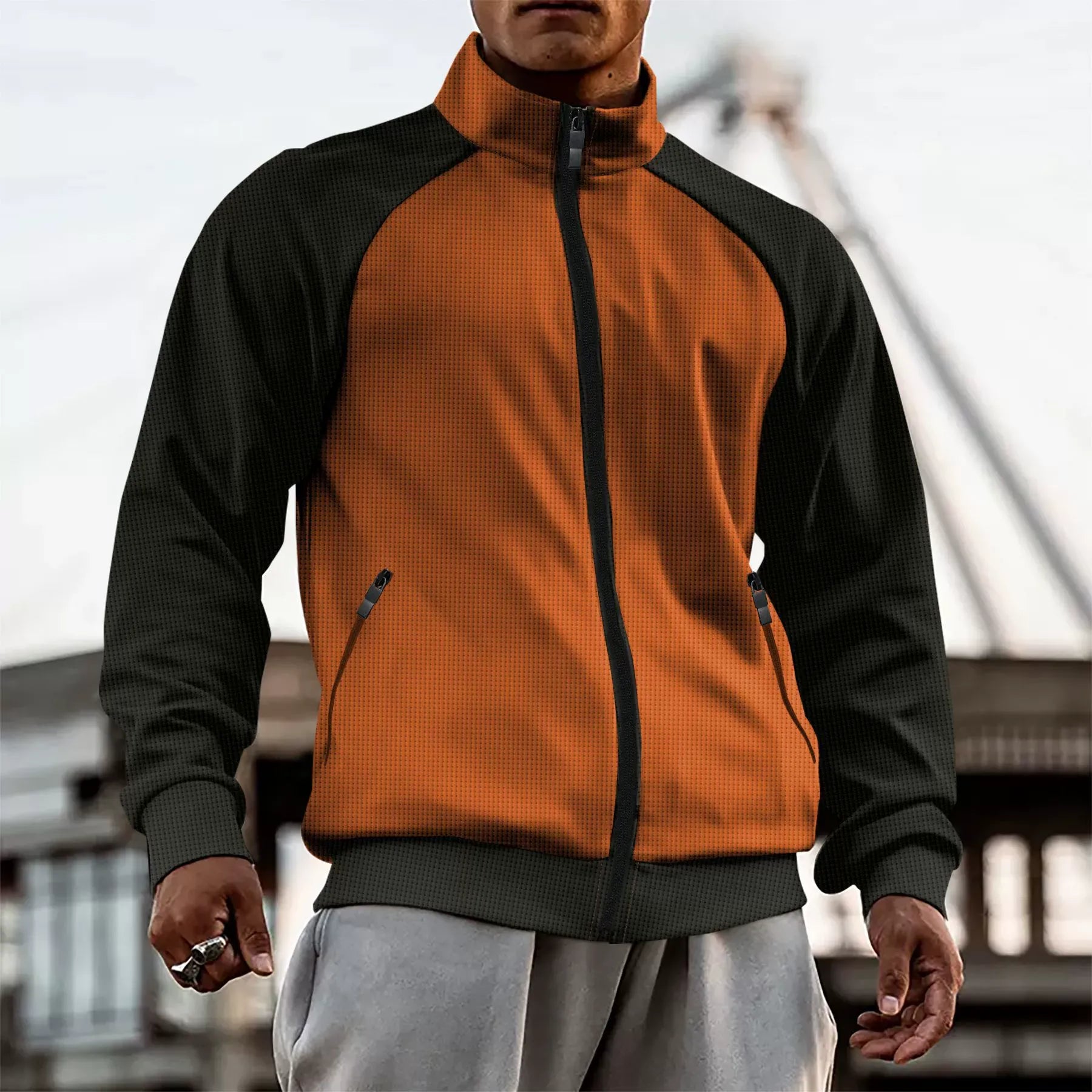 Giacca Uomo Slim| Collo Alto con Zip