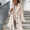 Cappotto teddy donna lungo con bottoni – caldo e morbido per l’inverno